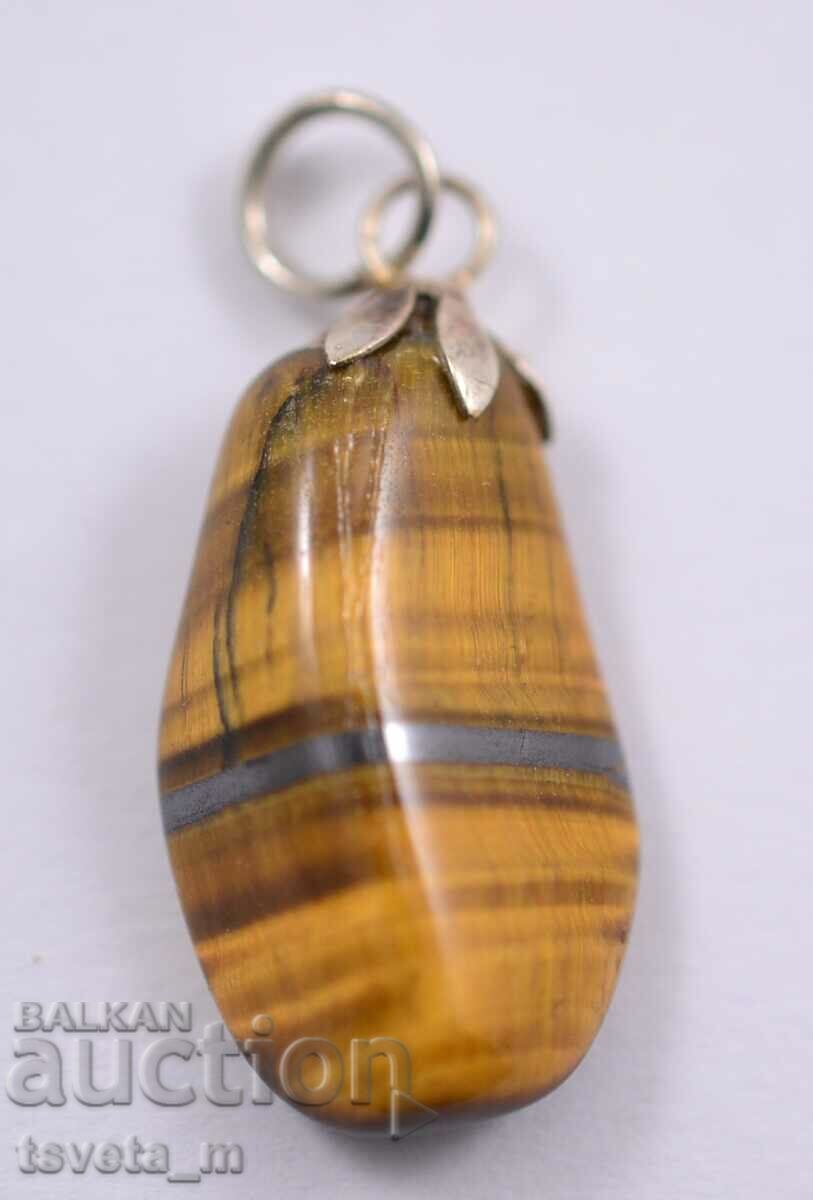 Medallion, natural stone pendant, tiger's eye with price 6.00 BGN | € 3.07 Medallion, natural stone pendant, tiger's eye with price 6.00 BGN | € 3.07