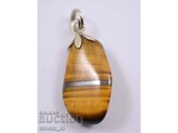 Medalion, pandantiv din piatră naturală, ochi de tigru