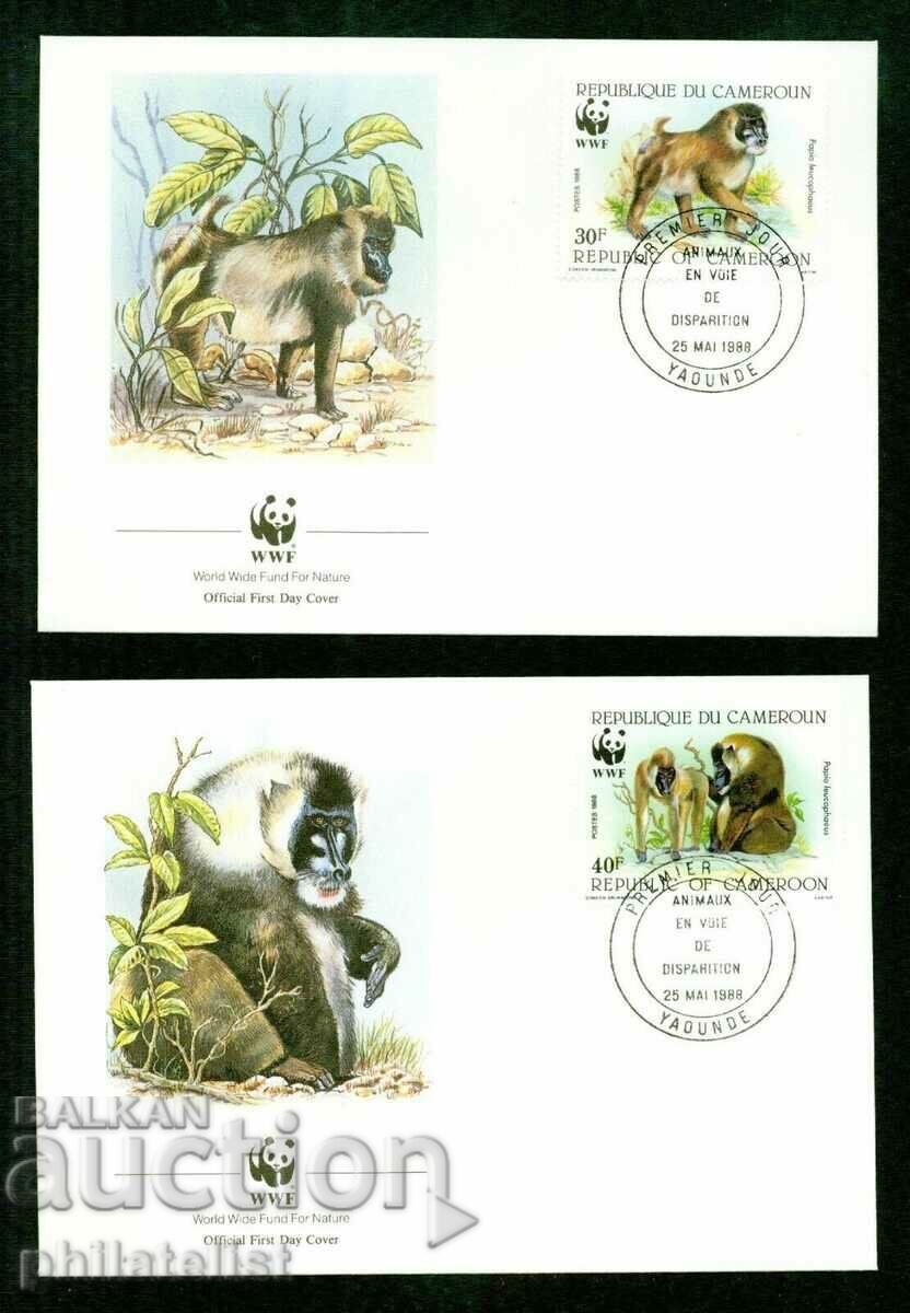 Cameroon 1988 - 4 pieces FDC Complete series - WWF with price 3.00 BGN | € 1.53 Cameroon 1988 - 4 pieces FDC Complete series - WWF with price 3.00 BGN | € 1.53