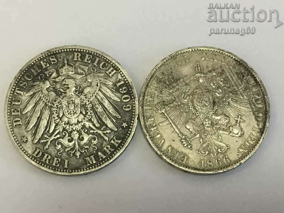 Γερμανία Βαυαρία και Πρωσία παρτίδα 2 νομίσματα (L.105)