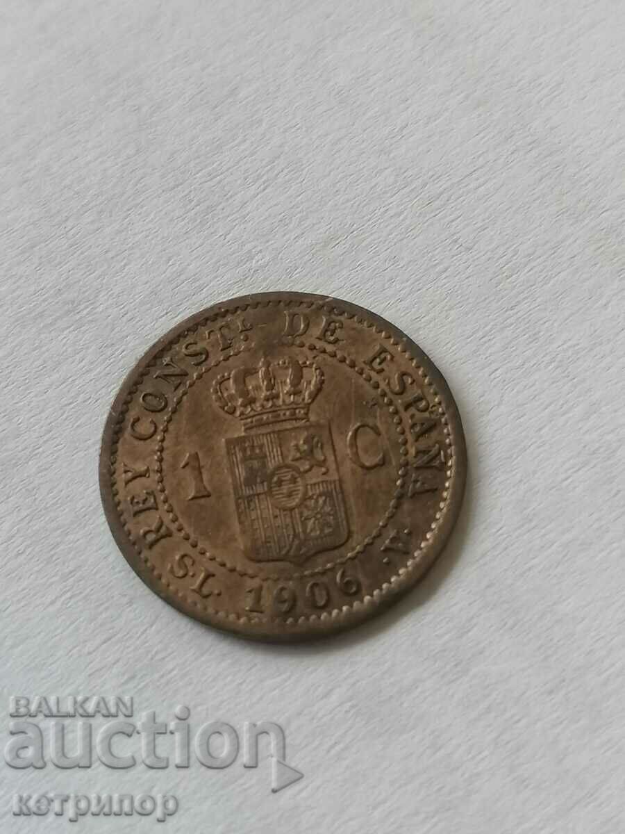 1 centimo 1906 Spain