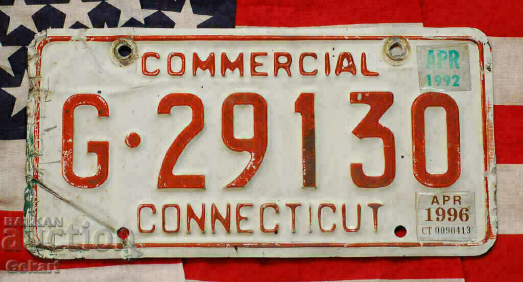 US License Plate CONNECTICUT