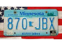 US license plate Plate MINNESOTA