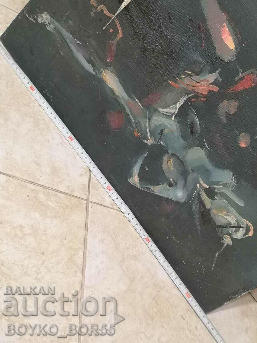 Delivery of Antique Two-Sided Picture Painting m.b. Phaser 54/35 cm. Delivery of Antique Two-Sided Picture Painting m.b. Phaser 54/35 cm.