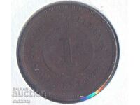 Стрейтс сетлементс 1 цент 1889 година