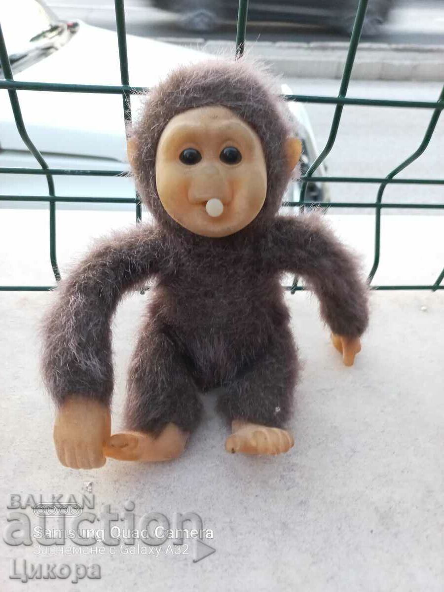 OLD RUBBER TOY MONKEY