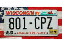 Американски регистрационен номер Табела WISCONSIN