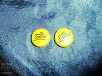 2 pcs. Schweppes caps