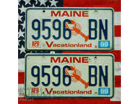US License Plates MAINE Plates PAIR