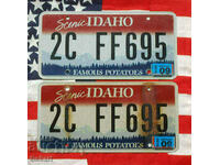 US License Plates Plates IDAHO PAIR