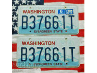 American License Plates Plates WASHINGTON PAIR