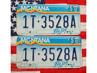 US License Plates MONTANA Plates PAIR