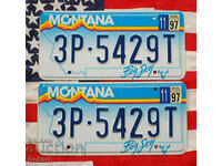 US License Plates MONTANA Plates PAIR