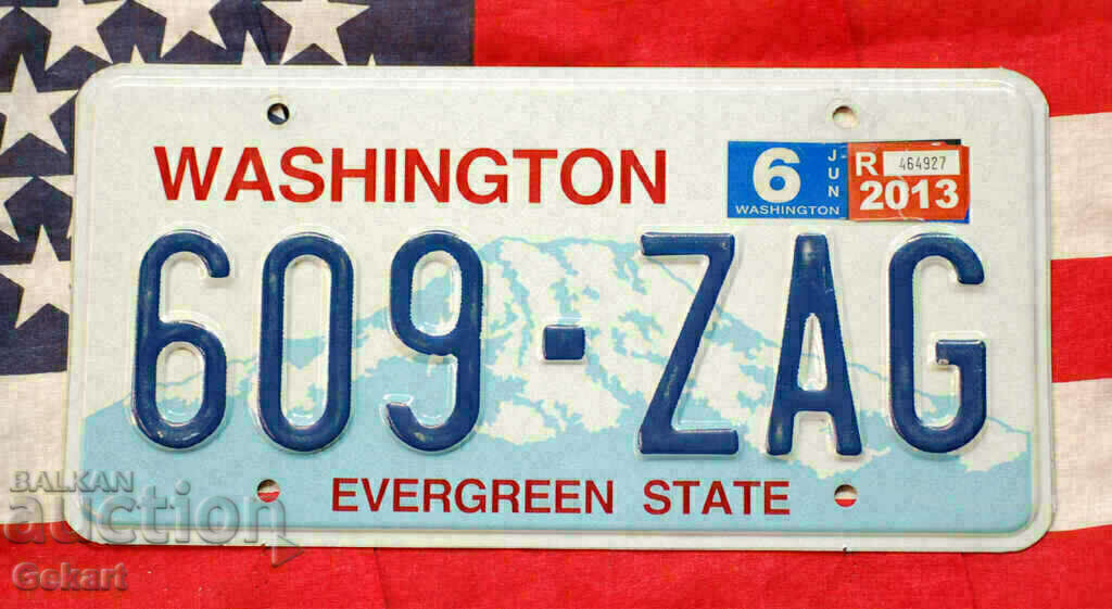 Американски регистрационен номер Табела WASHINGTON