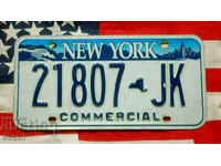 American license plate Plate NEW YORK