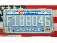 American license plate Plate COLORADO