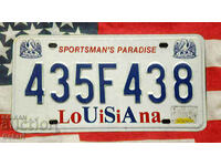 American license plate Plate LOUISIANA
