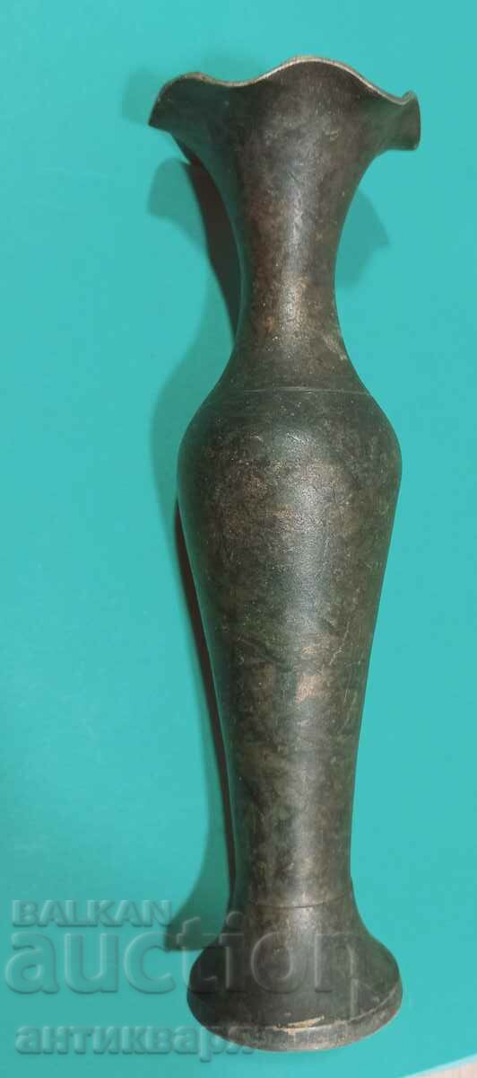 Old brass vase