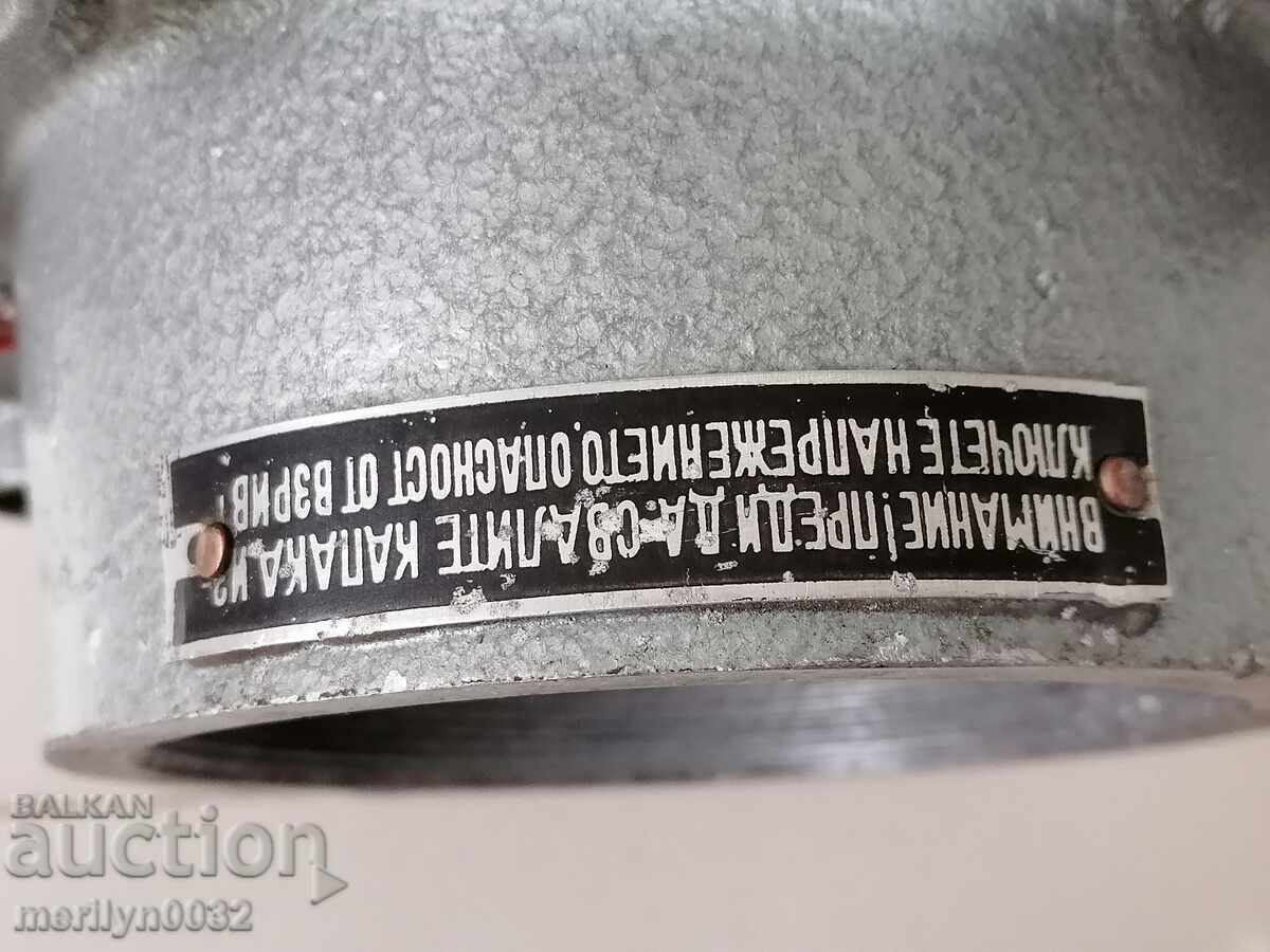 Old industrial anti-explosion lamp from underground mine NRB - 5 Old industrial anti-explosion lamp from underground mine NRB - 5