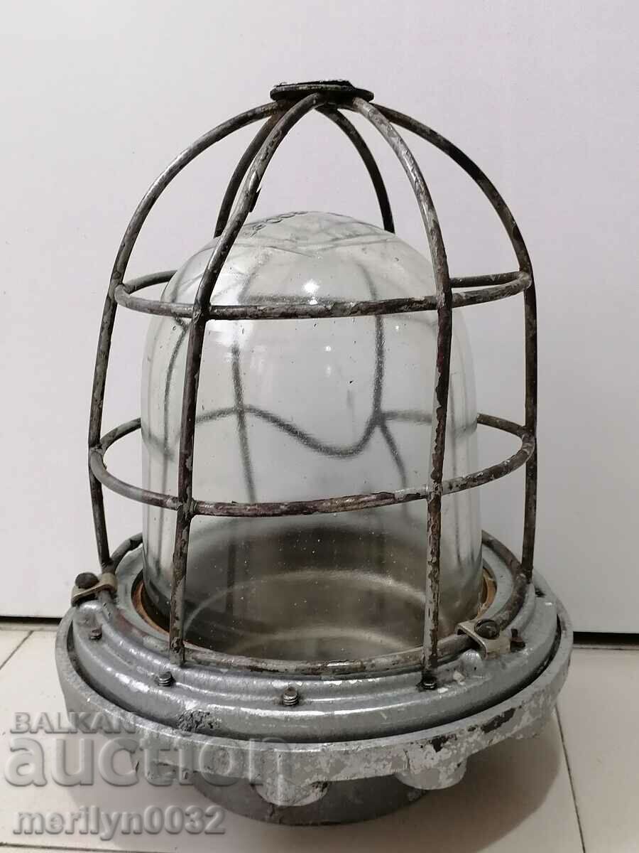 Old industrial anti-explosion lamp from underground mine NRB - 7 Old industrial anti-explosion lamp from underground mine NRB - 7