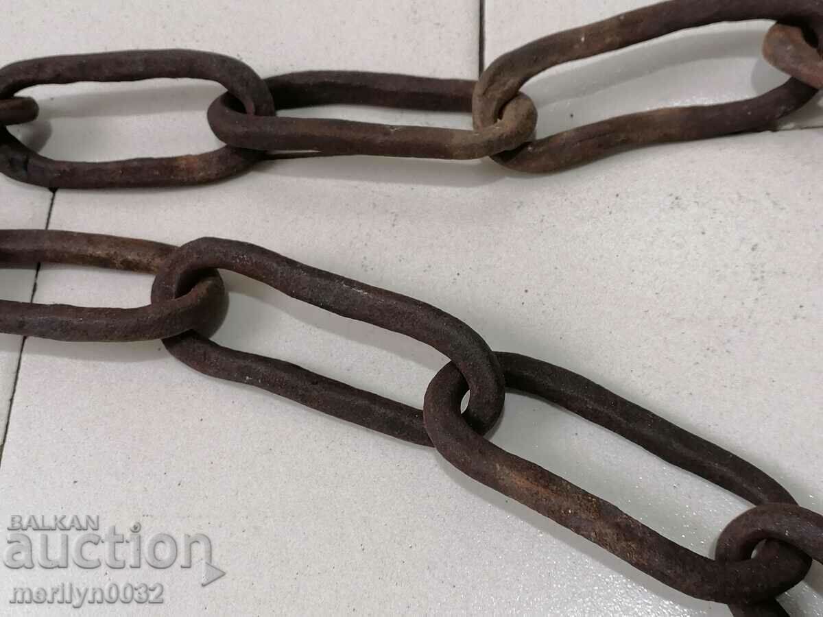 Delivery of Old forged chain with hook, chain link chain Delivery of Old forged chain with hook, chain link chain