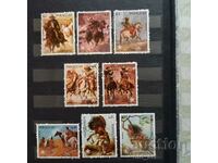 Postage stamps - Paraguay, 1976, Paintings with horses