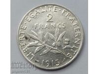 2 Franci Argint Franta 1915 - Moneda de argint #55