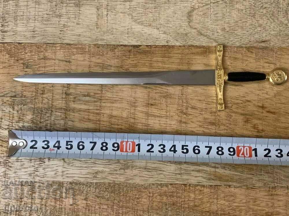 Стар метален меч,нож за писма-1