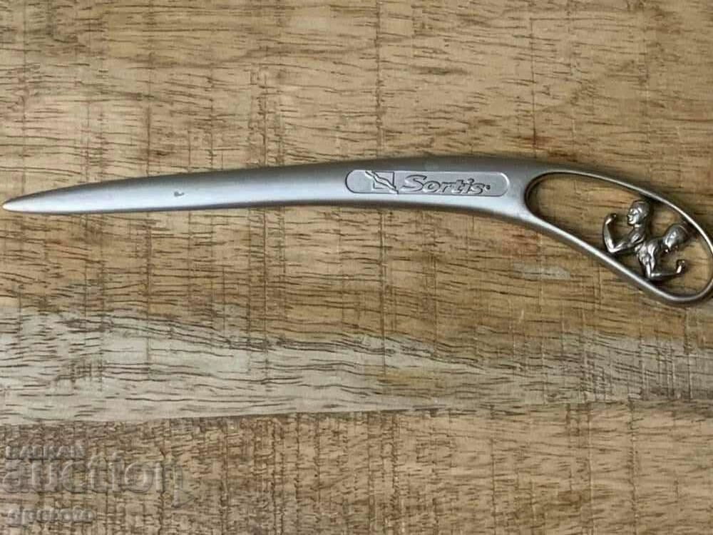 Old beautiful metal letter knife - "SORTIS"