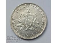 2 франка сребро Франция 1915 - сребърна монета #60
