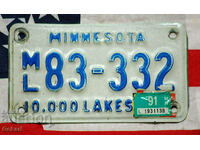 US Motorcycle License Plate MINNESO