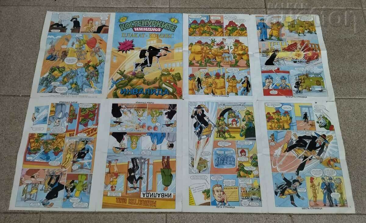 Delivery of THE NINJA TURTLES COMIC POSTER #2 MICHELANGELO 1992 Delivery of THE NINJA TURTLES COMIC POSTER #2 MICHELANGELO 1992