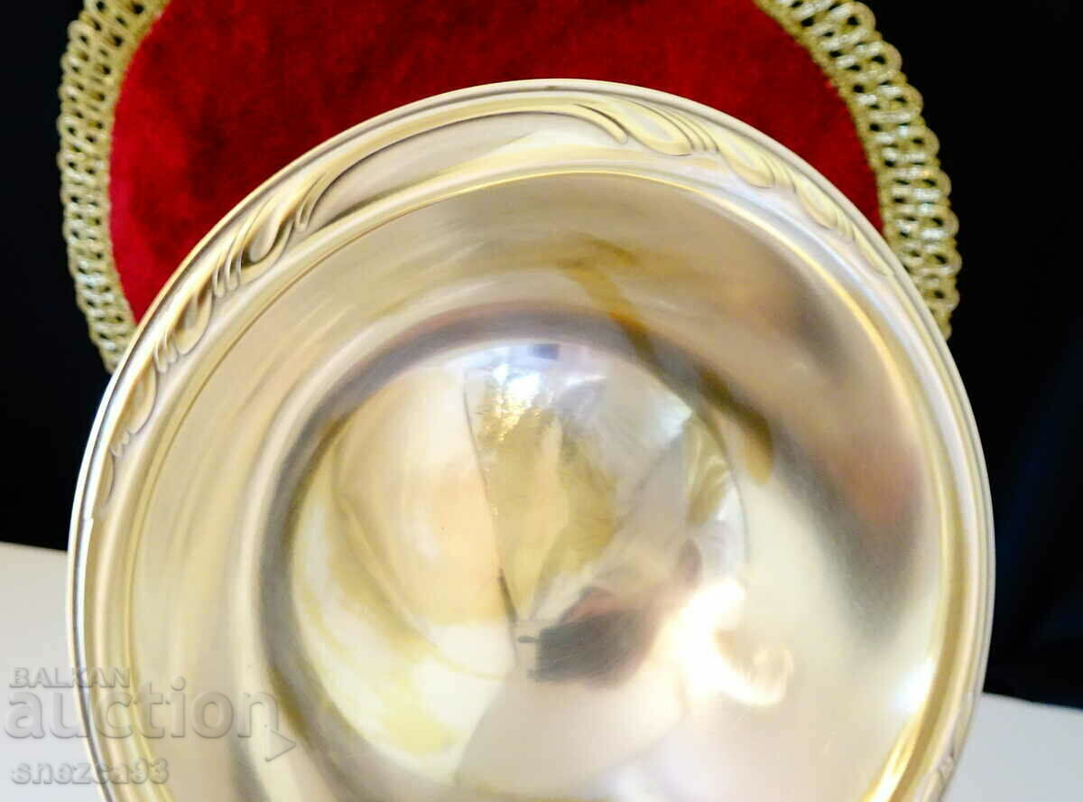 Delivery of WMF silver-plated dish, mustard pot made of bronze, Baroque