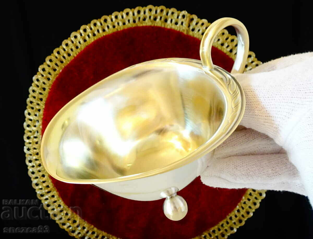 WMF silver-plated sausage warmer, bronze jug, Baroque