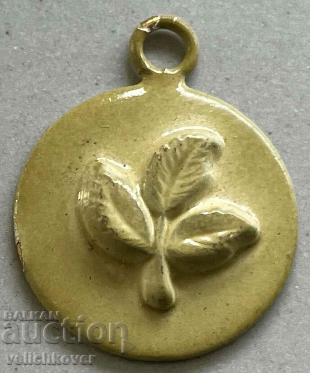 33414 Bulgaria medallion with enamel flower