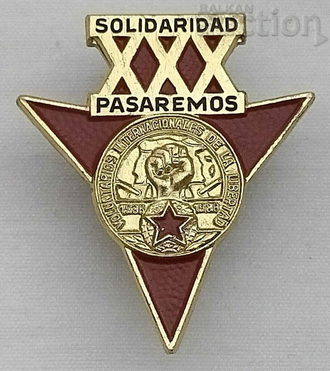 RĂZBOIUL CIVIL SPANIOL 30 insignă comemorativă