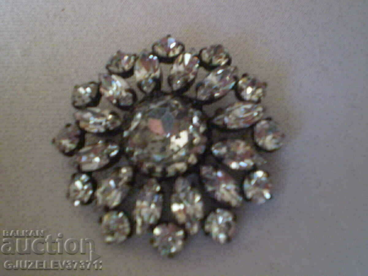 Old lady's brooch with crystal - 6 Old lady's brooch with crystal - 6