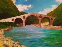 „Podul Diavolului spre Ardino”, tablou 30/40 cm