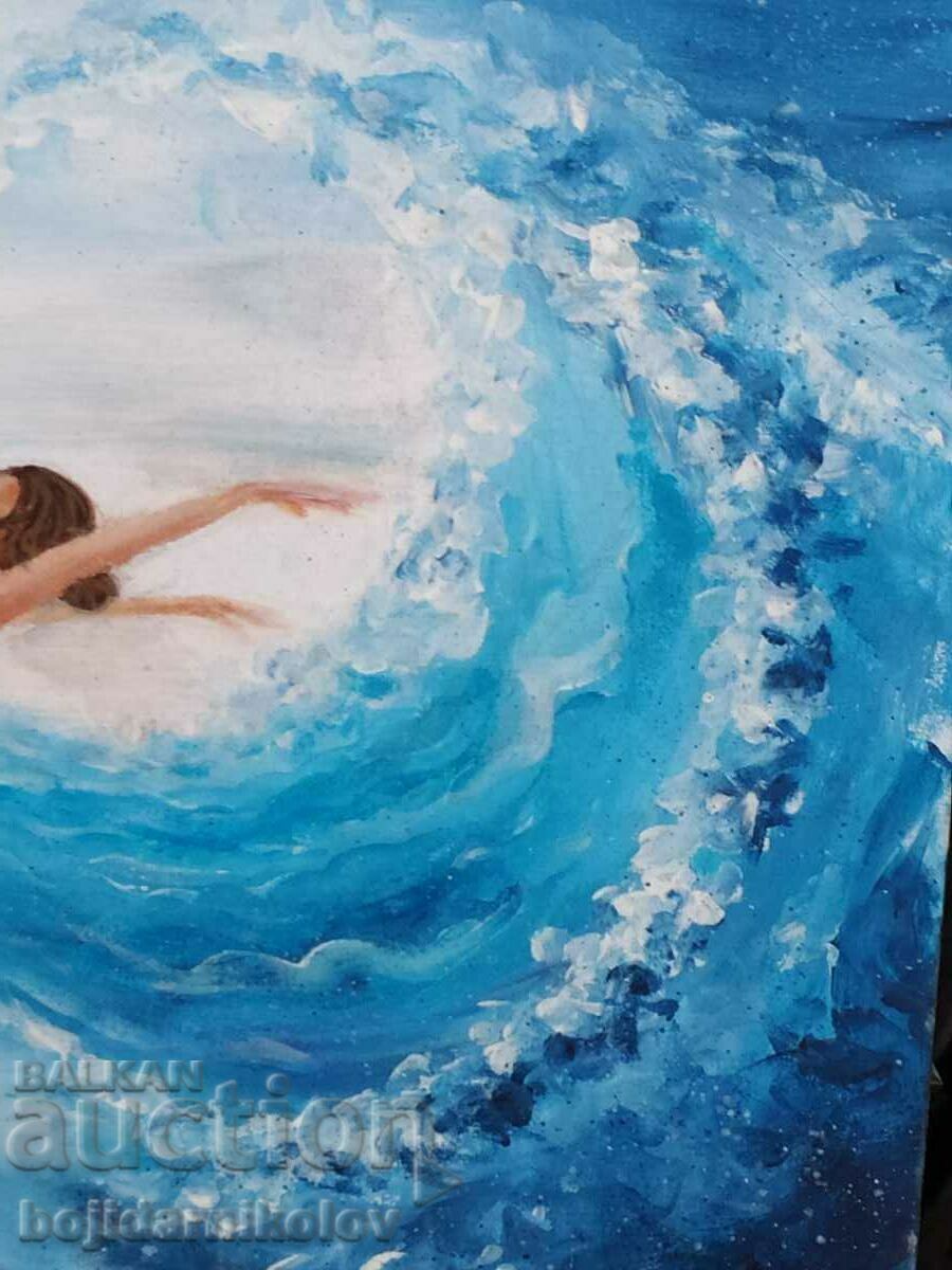 Ballerina, Abstract Original Painted Picture on Canvas with price 74.98 BGN | € 38.34 Ballerina, Abstract Original Painted Picture on Canvas with price 74.98 BGN | € 38.34