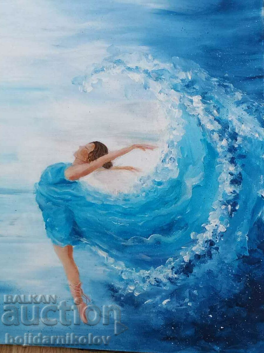 Auction Ballerina, Abstract Original Painted Picture on Canvas Auction Ballerina, Abstract Original Painted Picture on Canvas