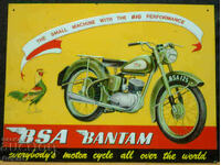 Placa metalica BSA BANTAM