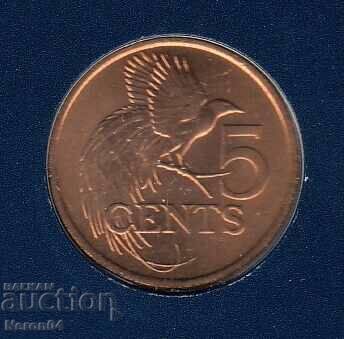 5 цента 1992, Тринидад и Тобаго