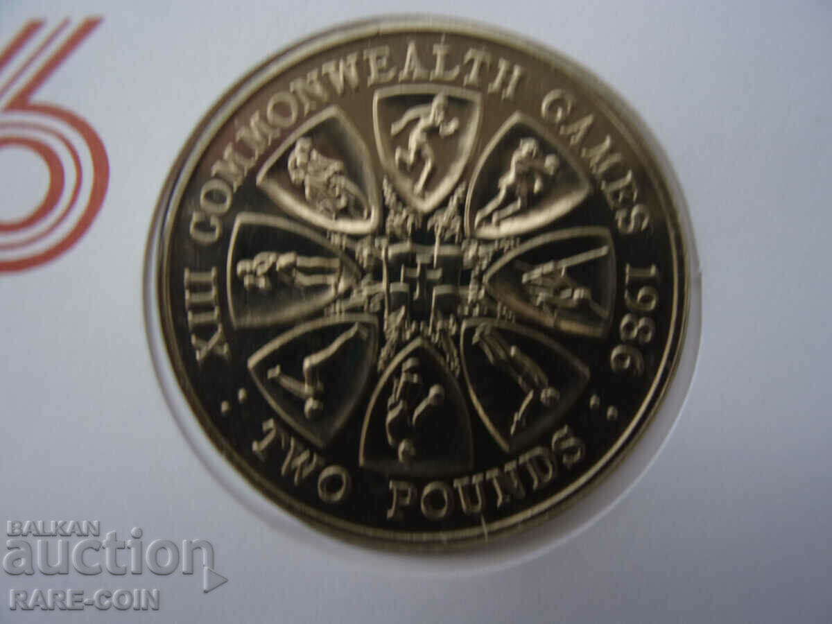 Livrarea RS(49) Guernsey 2 Pounds 1986 UNC Rare