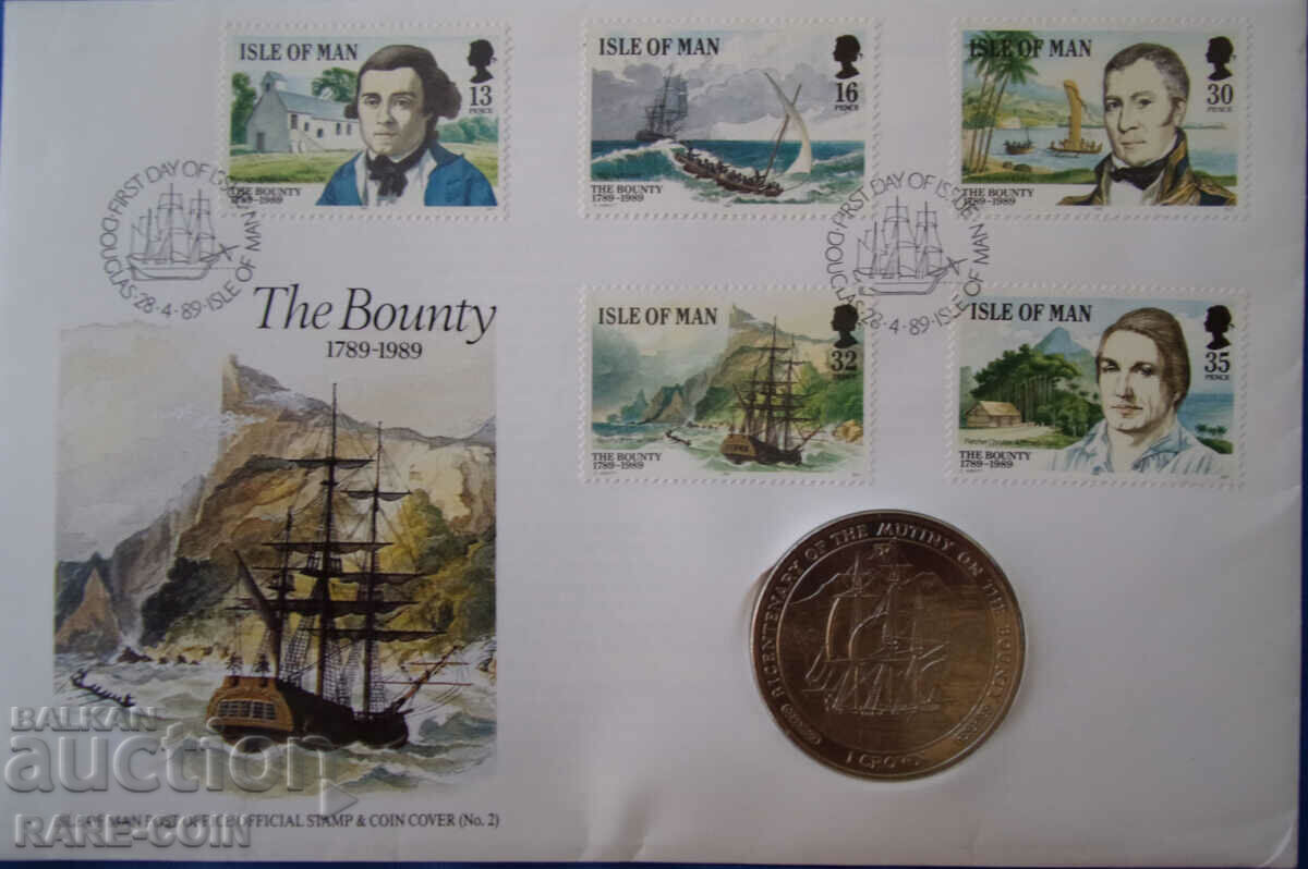 RS(49) Isle of Man 1 Crown 1989 PROOF UNC Rar cu preț € 28.12 | 55.00 BGN