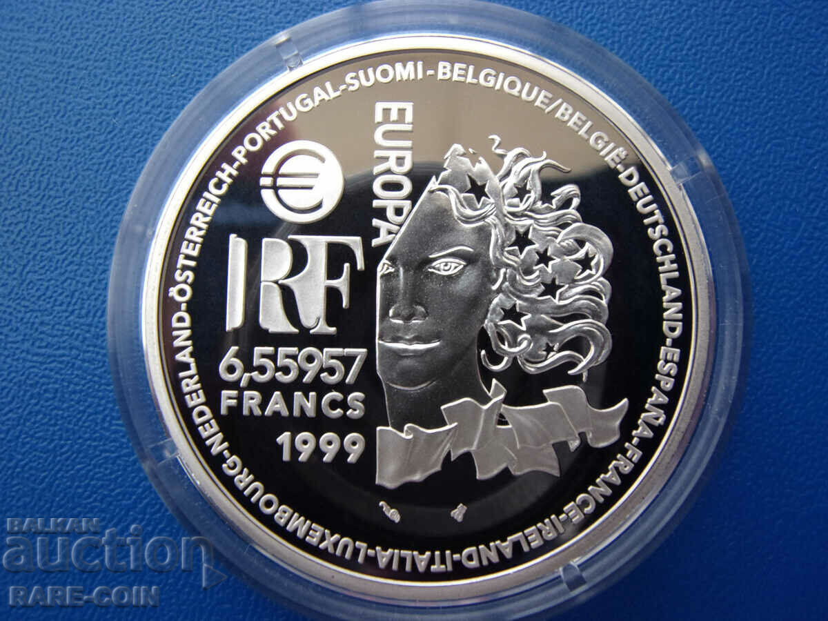 RS(49) Франция 6,55957 франк 1999  серификат  PROOF UNC Rare с цена € 56.24 | 110.00 лв.