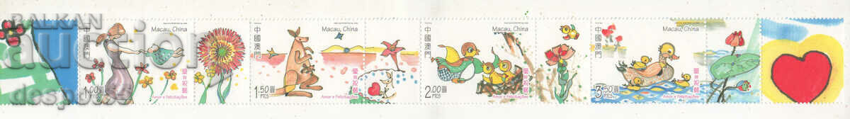 2005. Macau. Greeting stamps. Strip.