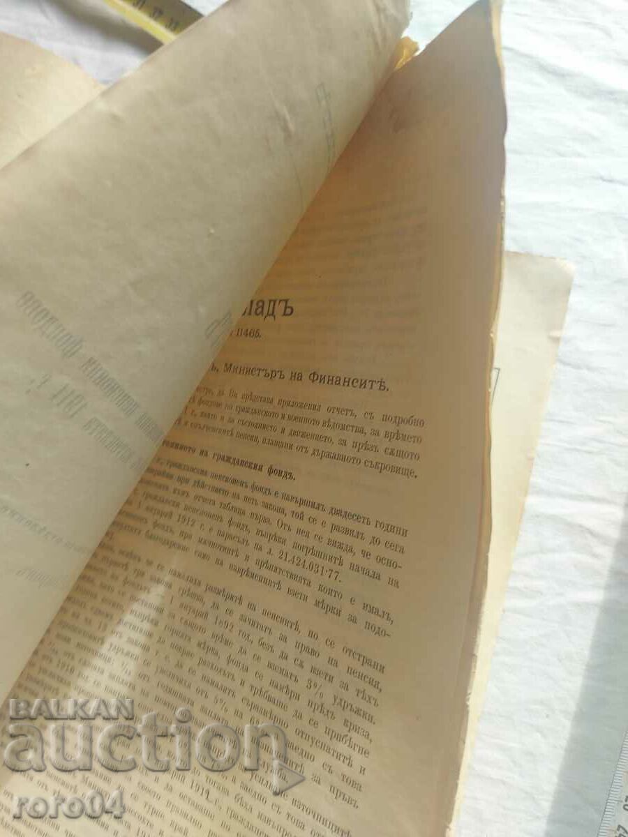 Auction  REPORT AND REPORT - N. HLEBAROV - 1912