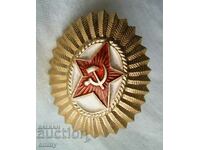 Παλιά στρατιωτική κοκάδα για καπάκι της ΕΣΣΔ - πεντάλφα, δρεπάνι και σφυρί