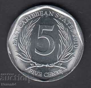 5 cents 2010, Eastern Caribbean States