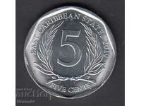 5 σεντς 2010, κράτη της Ανατολικής Καραϊβικής